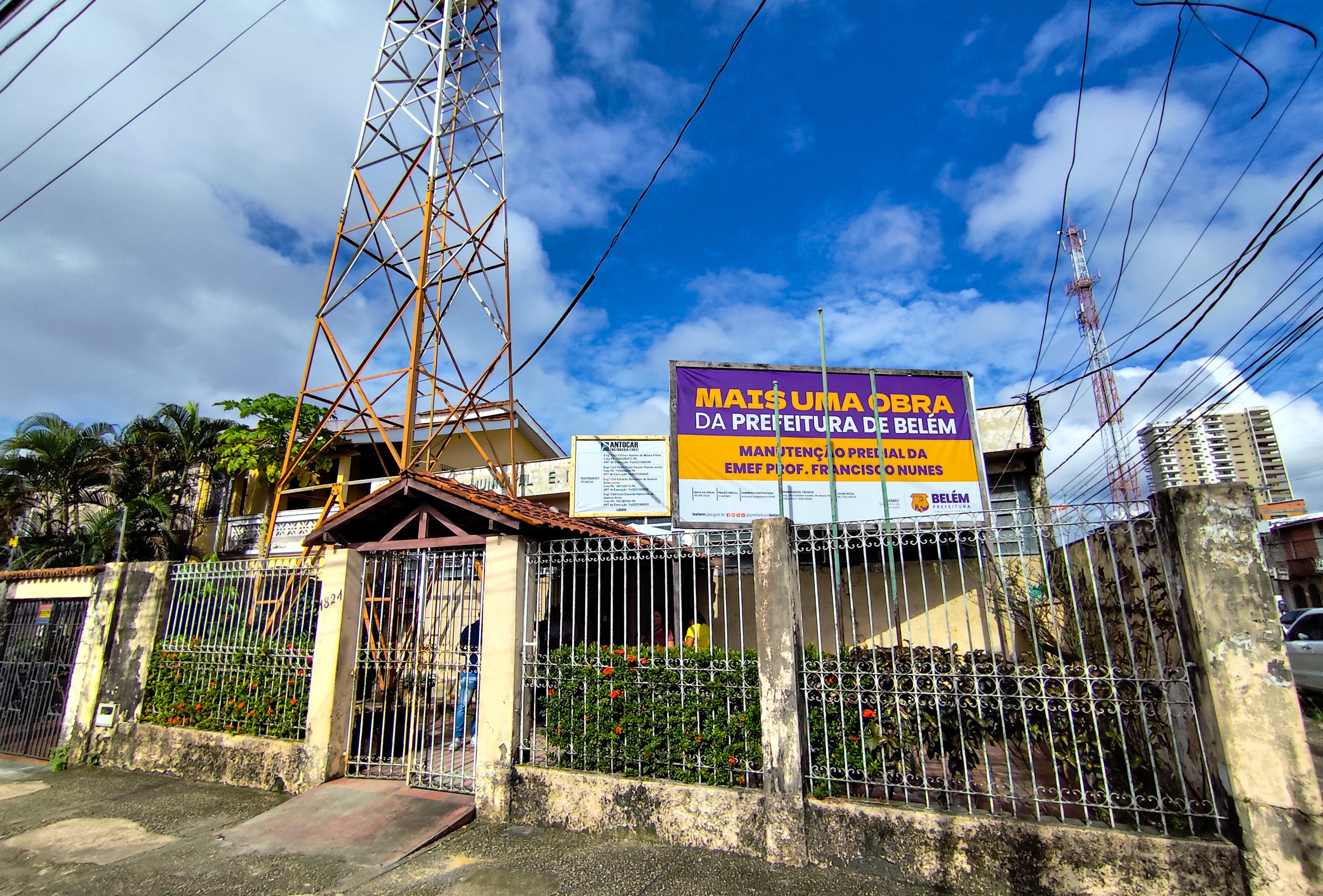 Obras de reforma da Escola Municipal Francisco da Silva Nunes estão 50% concluídas