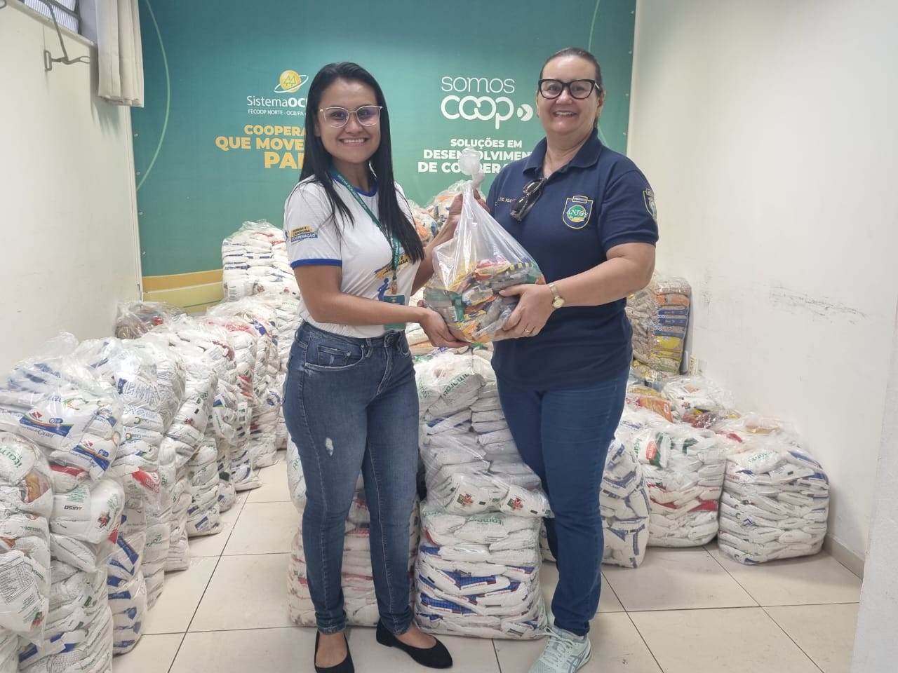 Alimentos arrecadados na Corrida e Caminhada da Cooperação são doados ao Projeto Anjos da Guarda
