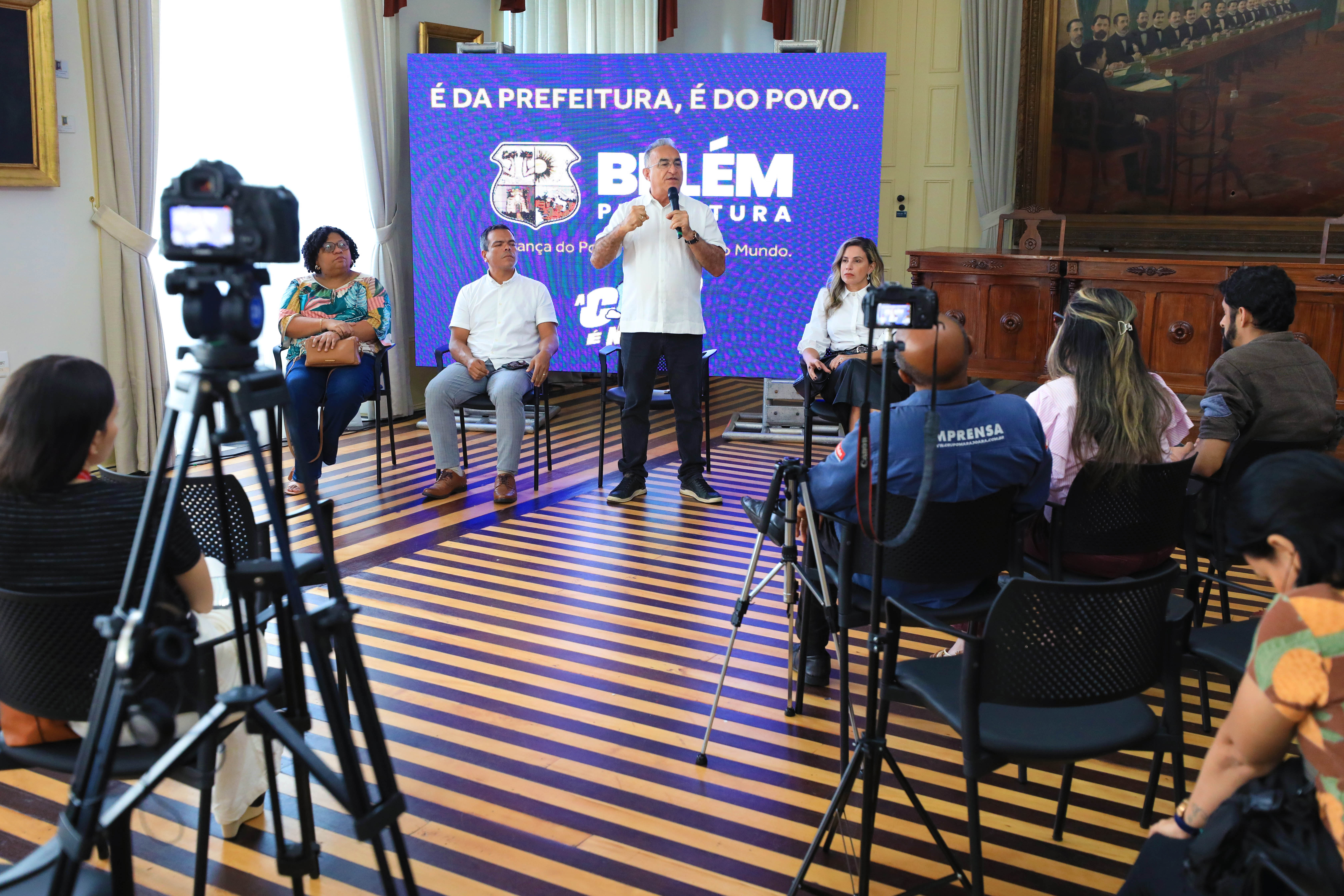 Grandes obras no âmbito da COP-30 são apresentadas pela Prefeitura de Belém em entrevista coletiva