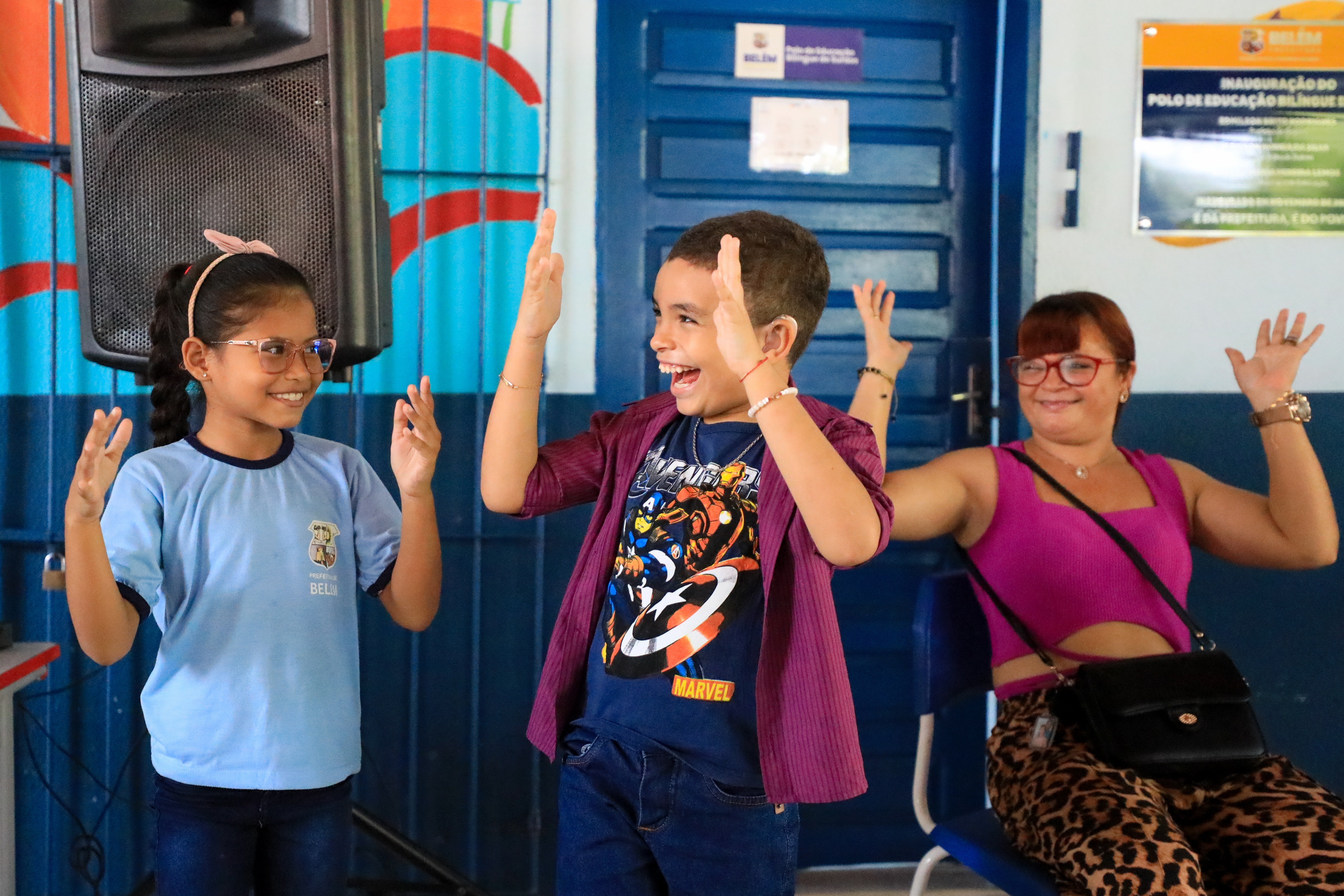 Alunos surdos da rede municipal ganham primeiro Pólo Bilíngue Libras-Português