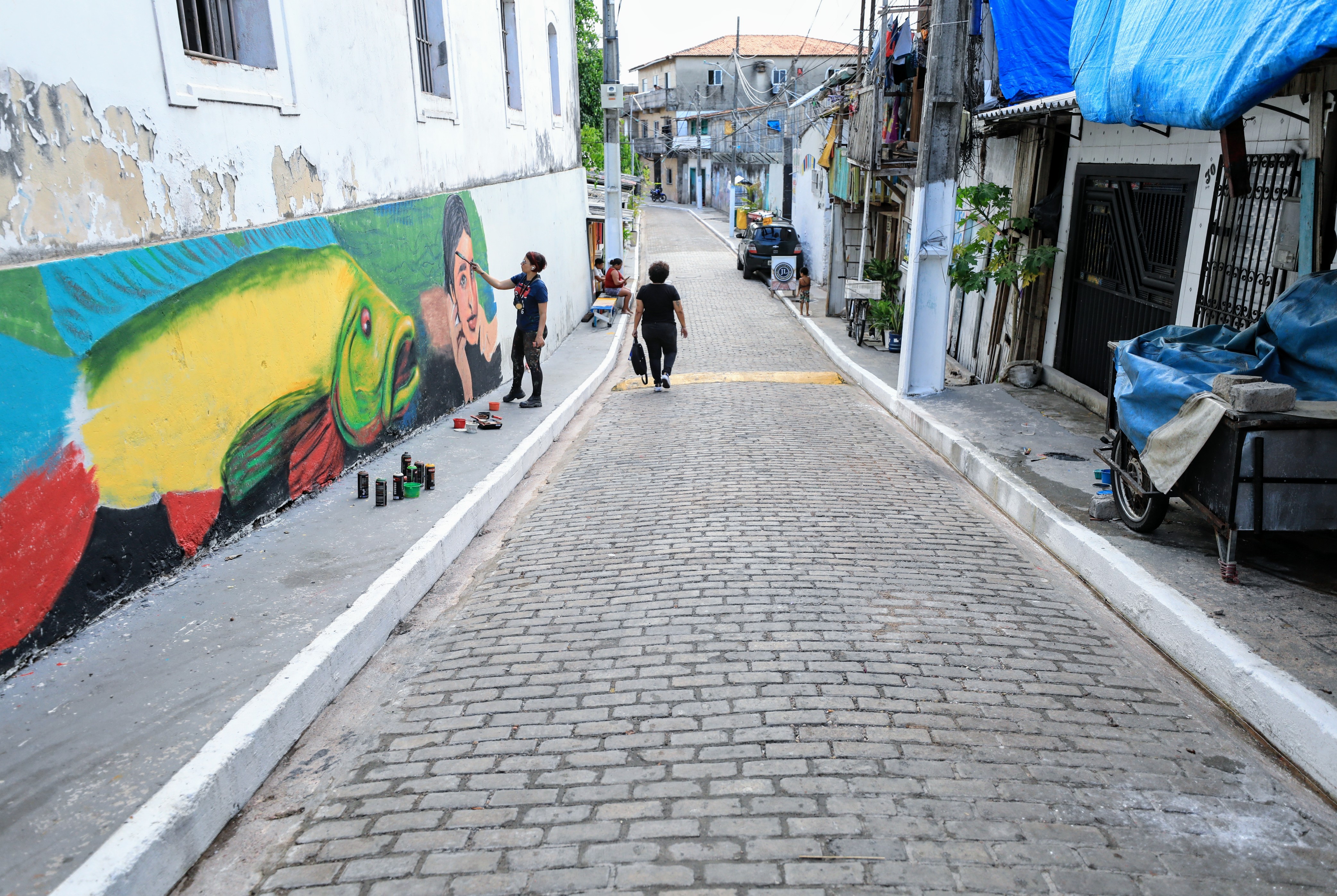 Moradores da Cidade Velha comemoram entrega de ruas revitalizadas no bairro pela Prefeitura de Belém
