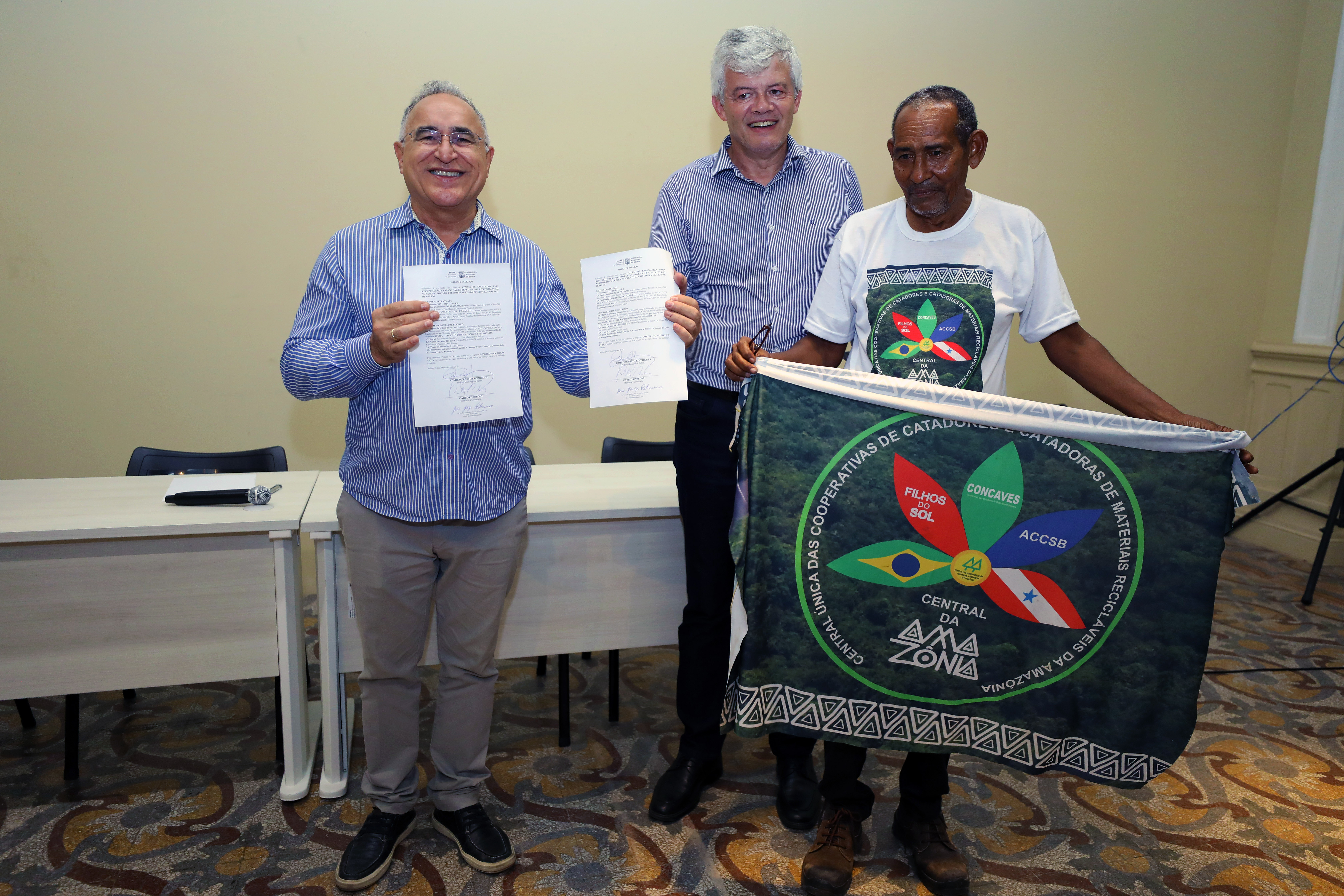 Prefeitura de Belém e Itaipu Binacional dão início à construção de novo espaço para cooperativa de recicláveis
