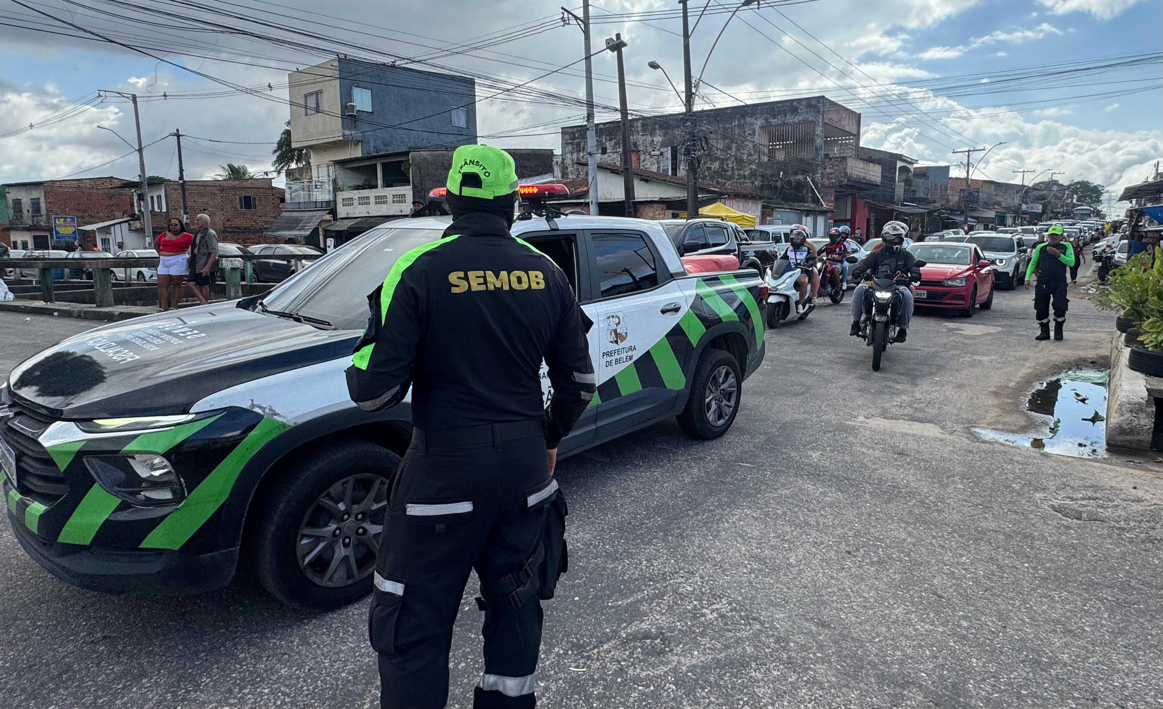 Guarda Municipal e SEMOB atuam na escolta de time e no trânsito no entorno do Mangueirão