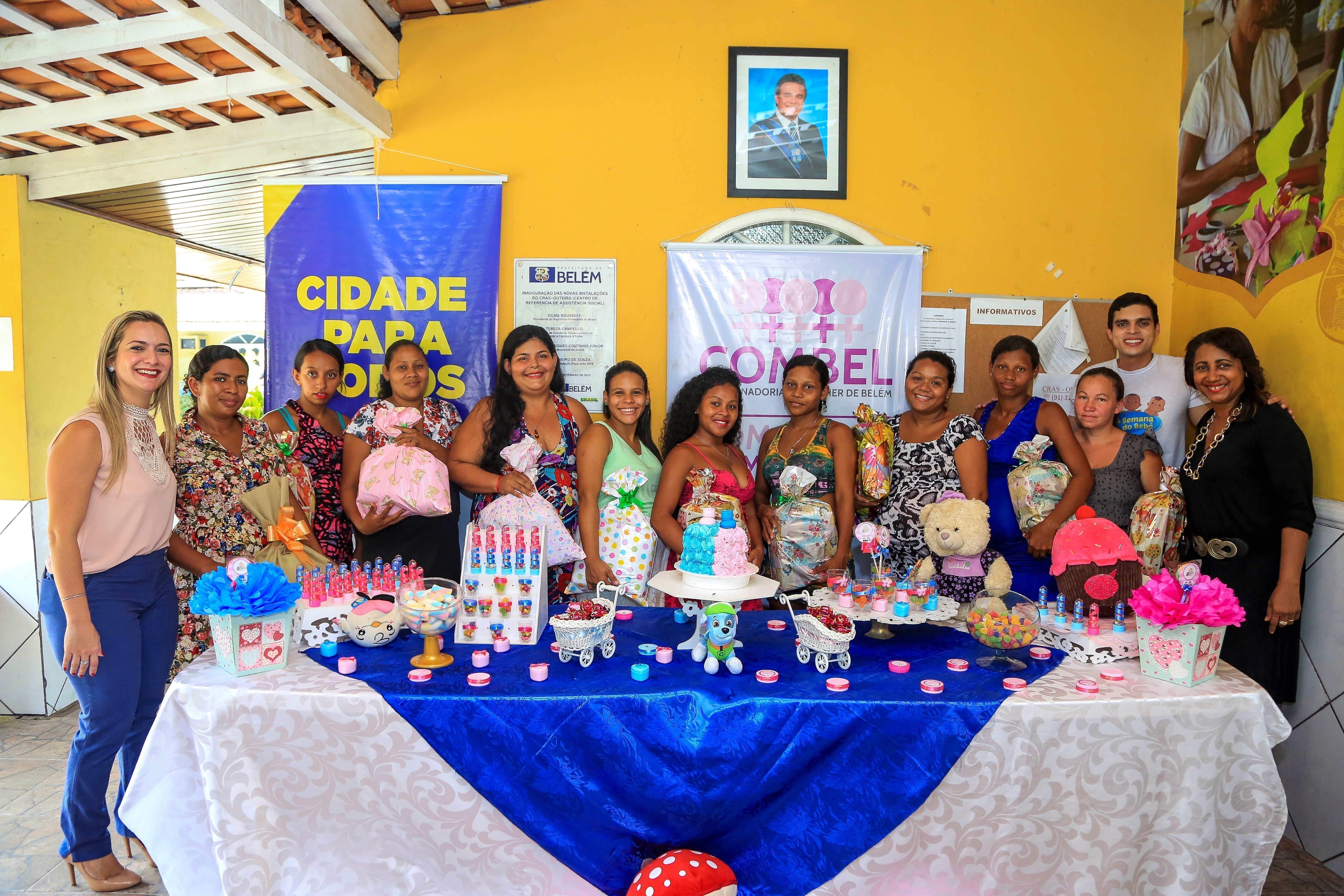 Grávidas participam de chá de bebê coletivo no distrito de Outeiro
