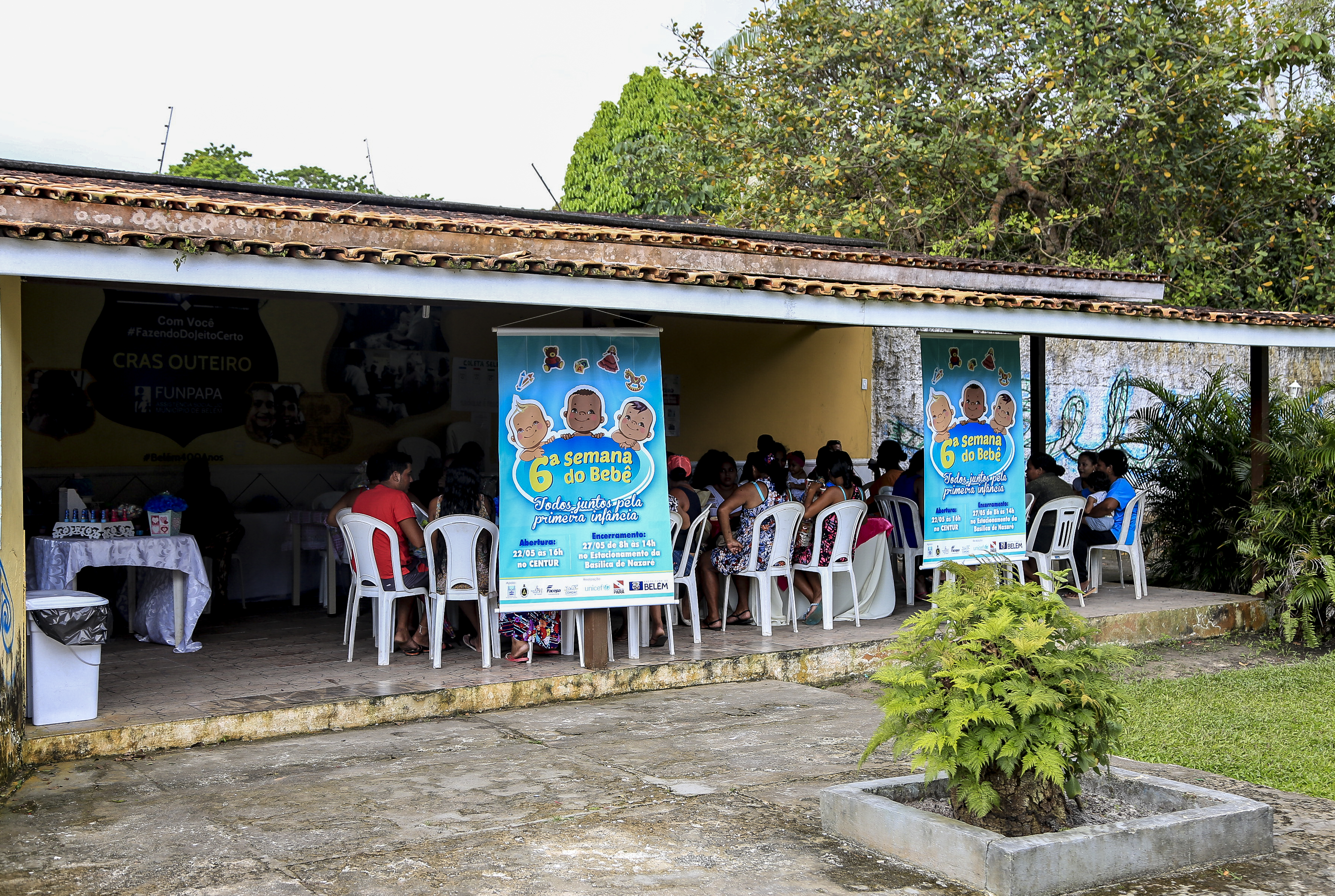 Grávidas participam de chá de bebê coletivo no distrito de Outeiro