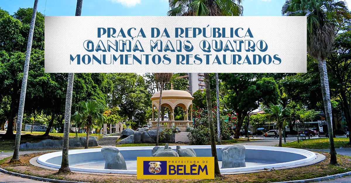Praça da República tem mais quatro monumentos reformados