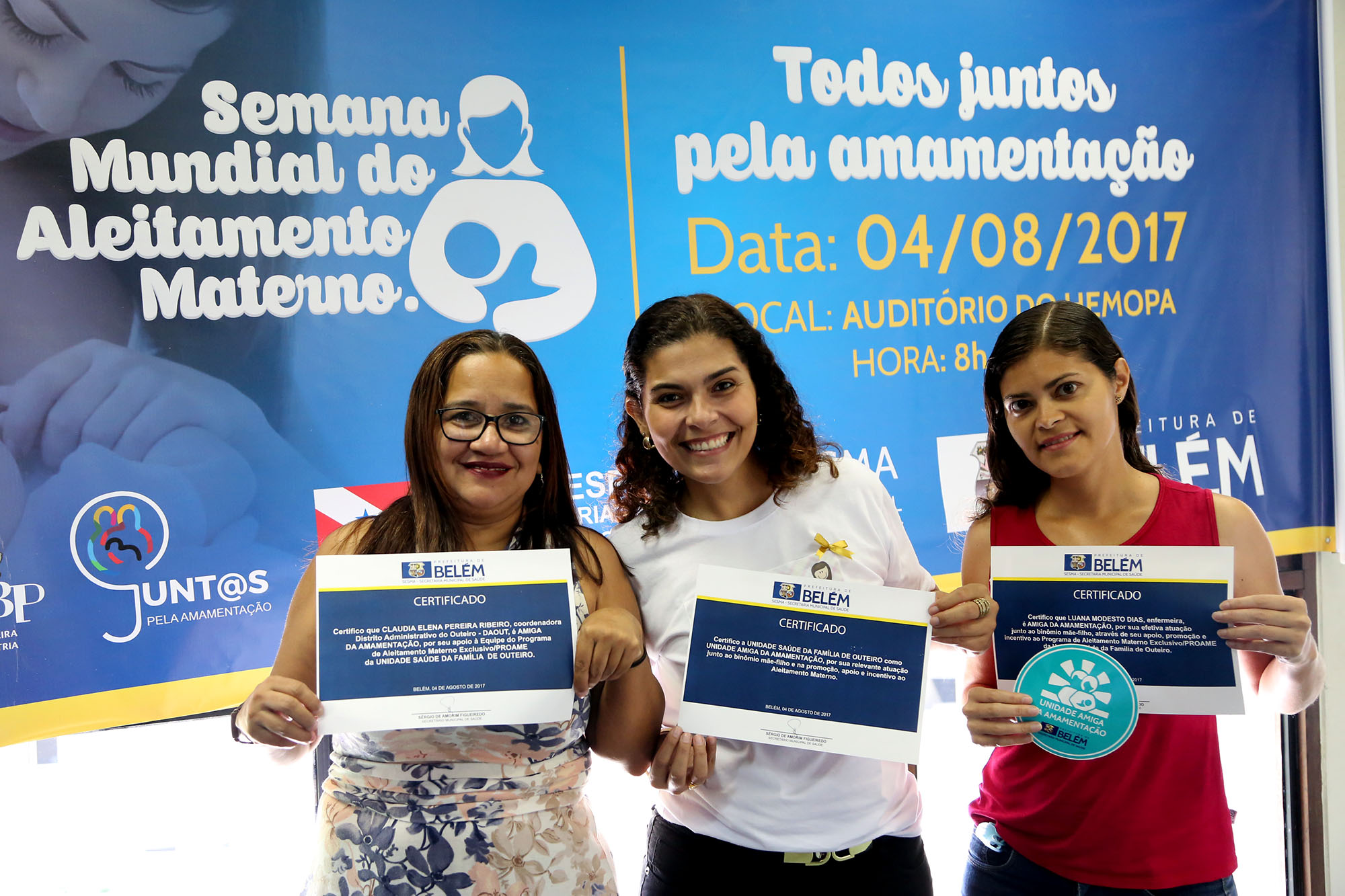 Unidade Saúde da Família de Outeiro recebe selo de “Unidade Amiga da Amamentação” em 2017
