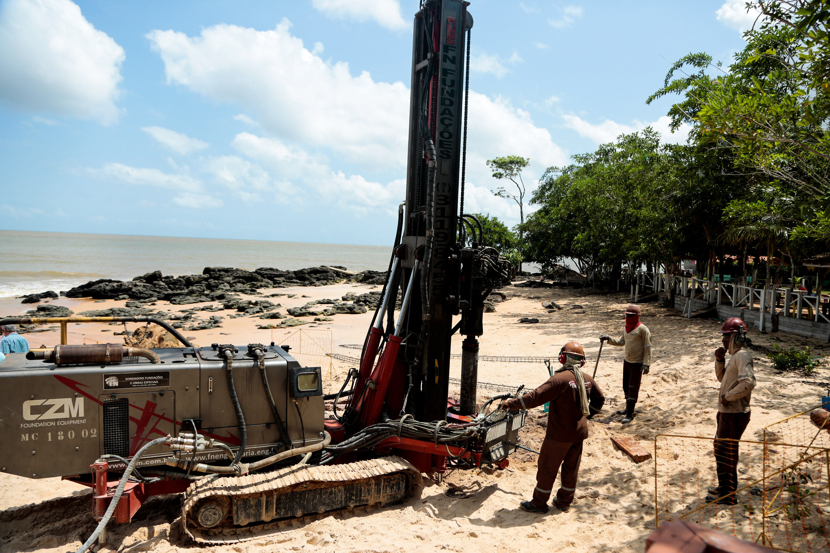 Obras de construção do muro de arrimo de Mosqueiro começam pelo Marahu